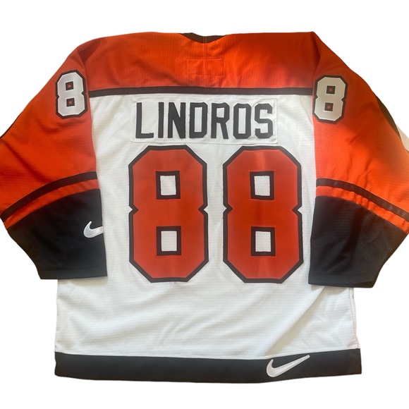 ERIC LINDROS Philadelphia Flyers Nike Retro NHL Hockey Jersey Men’s XL (52) - Picture 3 of 3